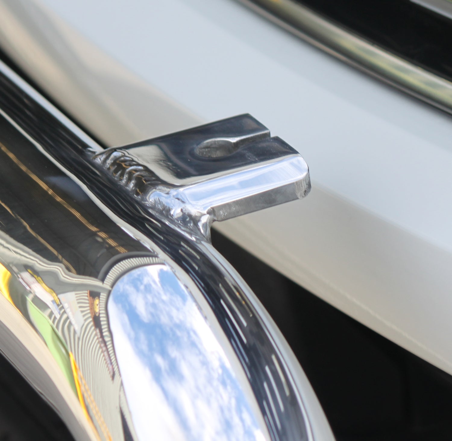 All ECB Nudge Bars feature welded spot light mounting tabs on the horizontal tube.