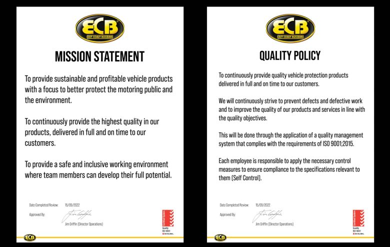 ECB Mission Statement and Quality Policy